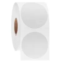 Этикетки 20х20 мм, полипропилен, круглые, 2000 шт/р, втулка 40 мм